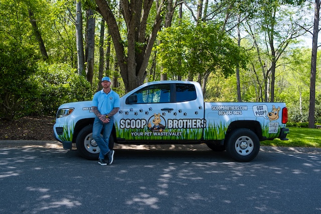 SCOOPBROS Stock Photos truck and man standing